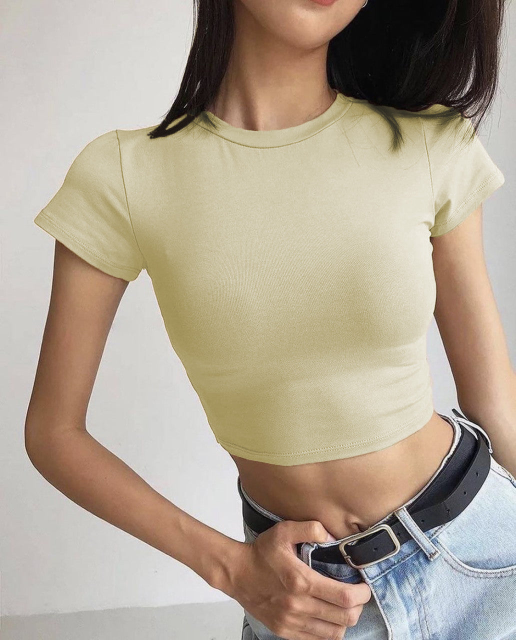 Облягаюча вкорочена футболка "Kim"