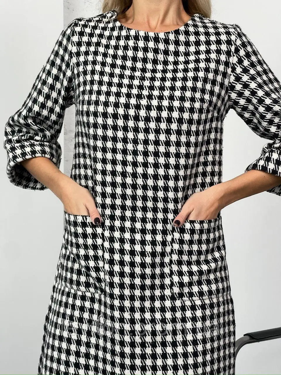 Сукня з принтом в гусячу лапку "Rosemary"