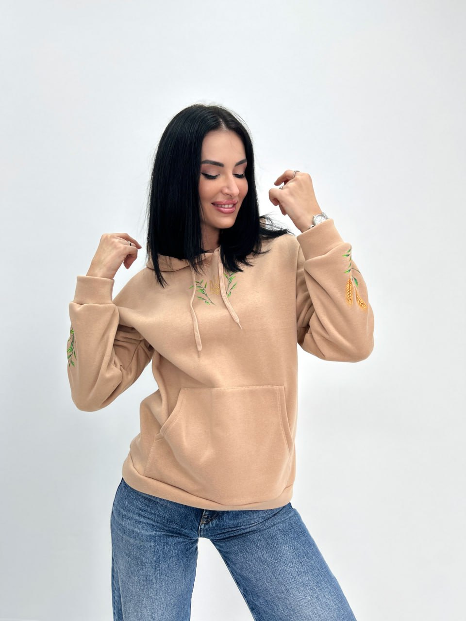 Худі з патріотичним принтом "Grass"