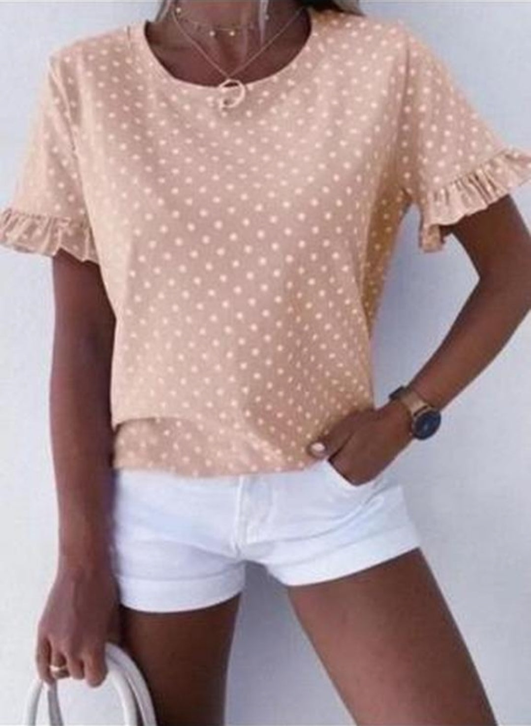 Жіноча блуза в горох "Ненсі"