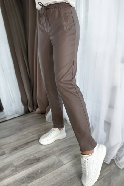 Демісезонні штани з екошкіри "Richy"