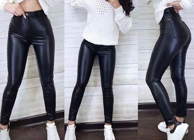 Утеплені  шкіряні штани (хутро) "Dario"