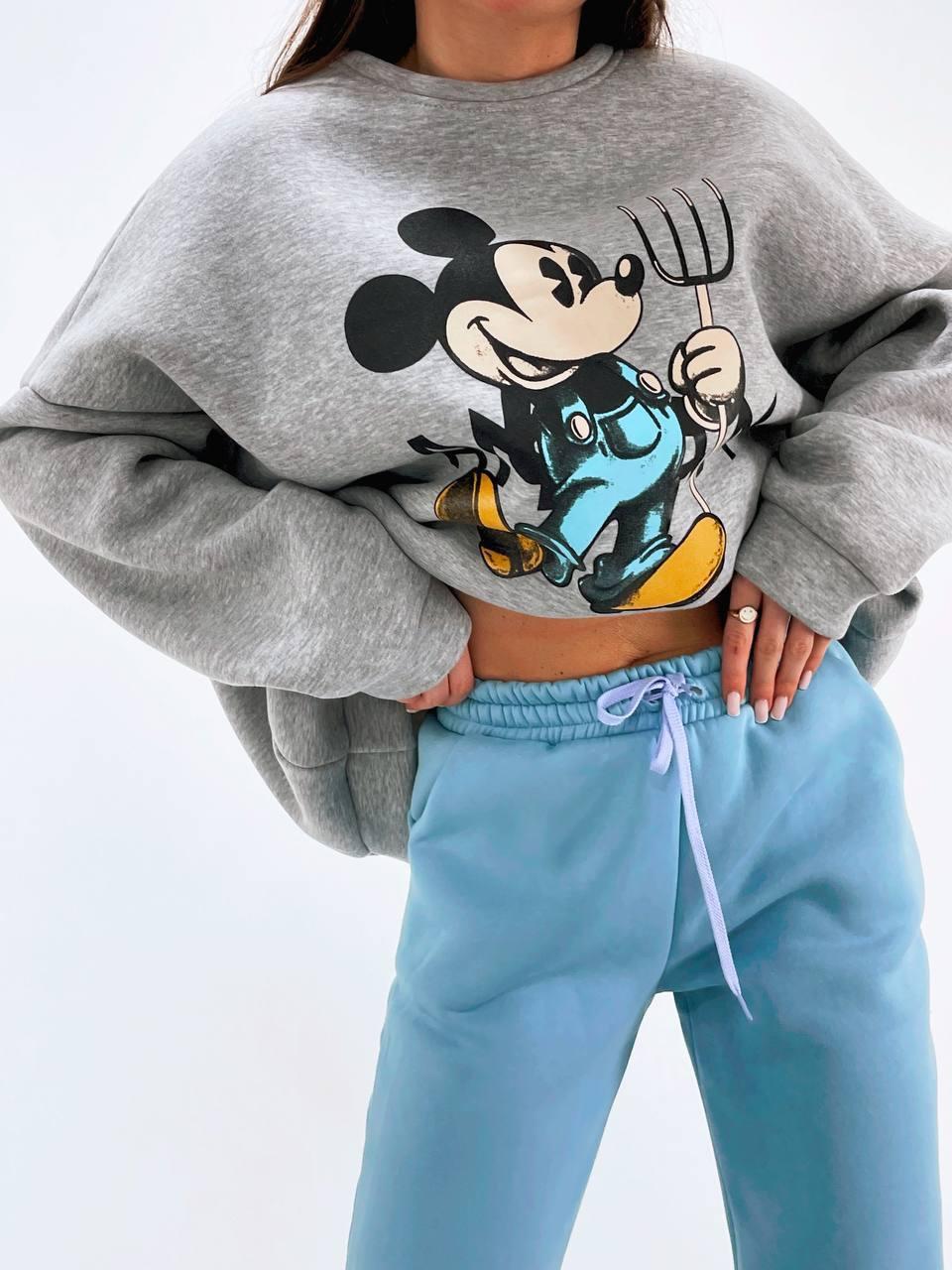 Двокольоровий спортивний костюм з шапкою "Minnie"