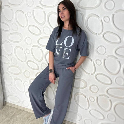 Костюм з широкими штанами "Love story"