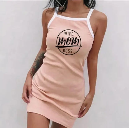 Трикотажне плаття-майка "Mom"