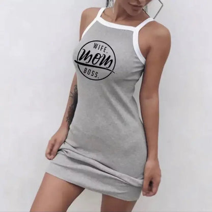 Трикотажне плаття-майка "Mom"