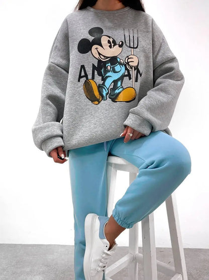 Двокольоровий спортивний костюм з шапкою "Minnie"