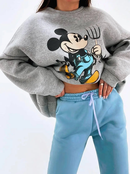 Двокольоровий спортивний костюм з шапкою "Minnie"