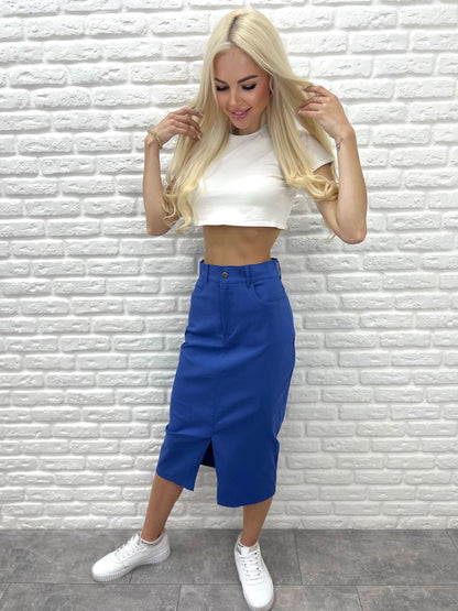 Спідниця міді з розрізом "Brooklyn"