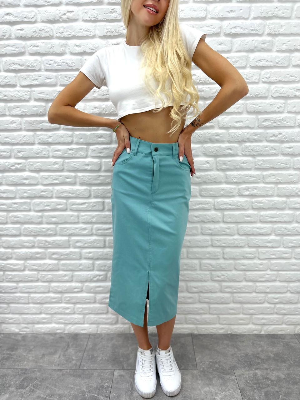 Спідниця міді з розрізом "Brooklyn"