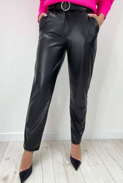 Прямі брюки з екошкіри "Arden"