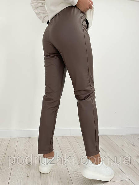 Теплі штани з екошкіри на хутрі "Richy"