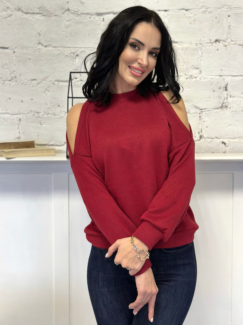 Ангорова кофта з розрізами "Girl"