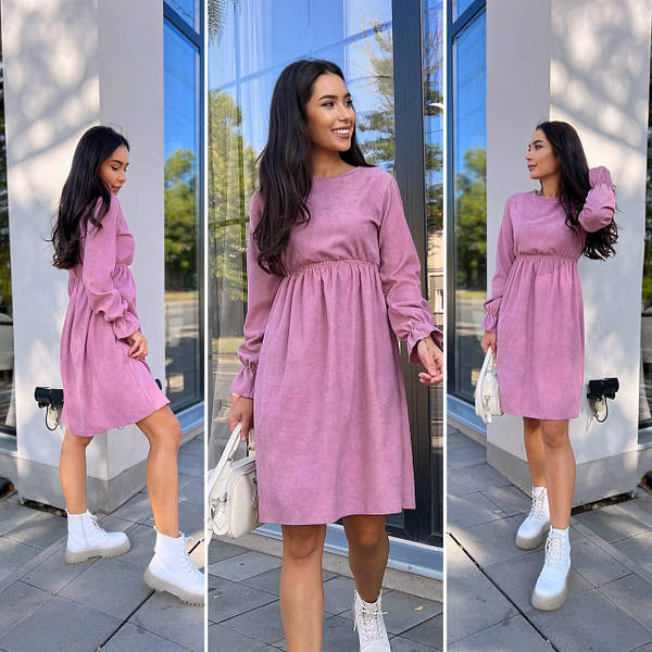 Вельветова сукня із завищеною талією "Wesley"