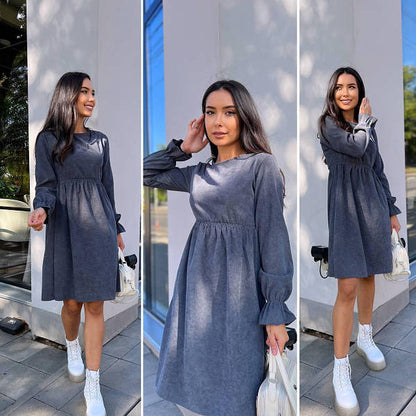 Вельветова сукня із завищеною талією "Wesley"