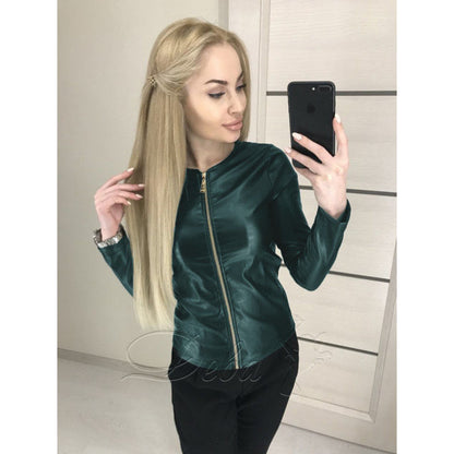 Демісезонна куртка-жакет з екошкіри "Delmar"