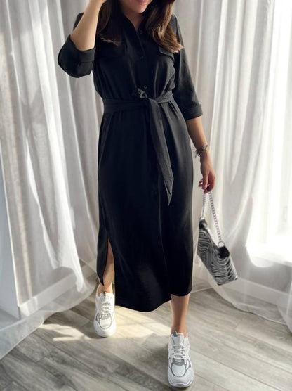 Довга сукня-сорочка з поясом "Marcella"