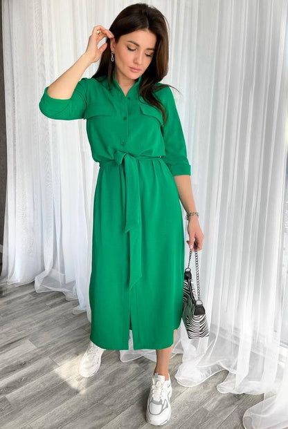 Довга сукня-сорочка з поясом "Marcella"