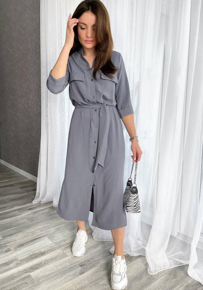 Довга сукня-сорочка з поясом "Marcella"