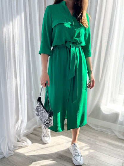 Довга сукня-сорочка з поясом "Marcella"