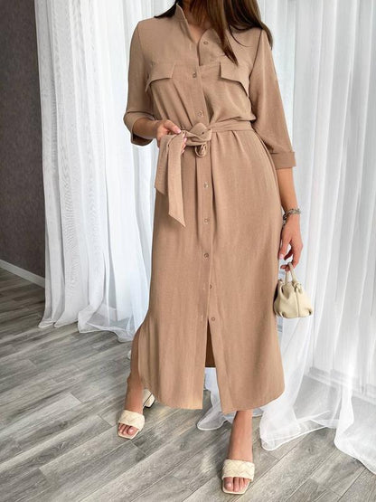 Довга сукня-сорочка з поясом "Marcella"