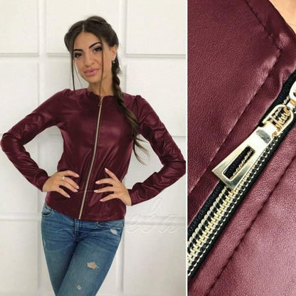 Демісезонна куртка-жакет з екошкіри "Delmar"