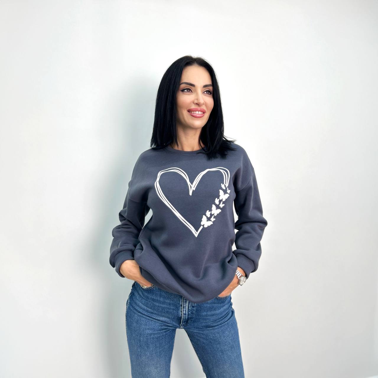 Світшот з накаткою "Heart"