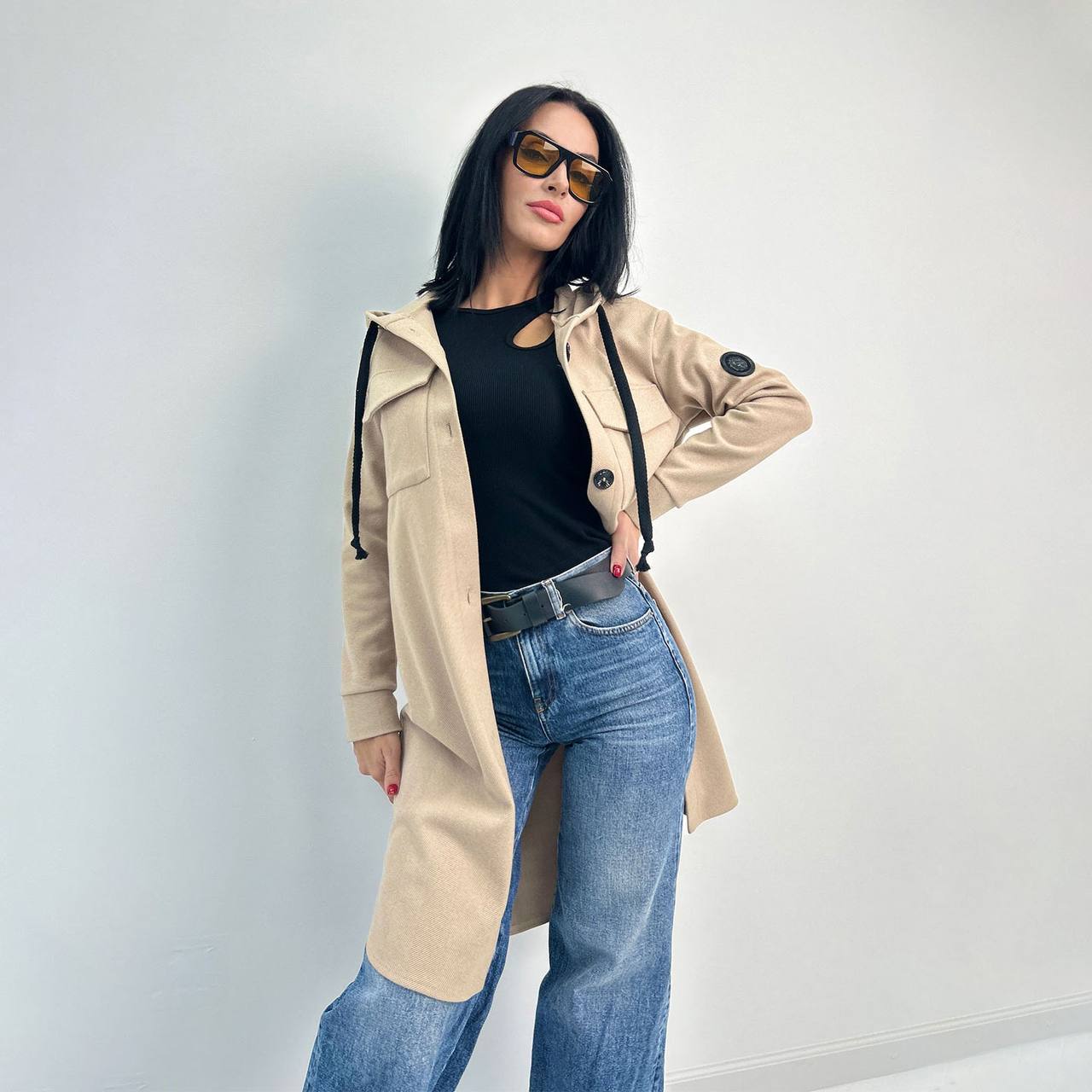 Кашеміровий кардіган з капюшоном "Dila"