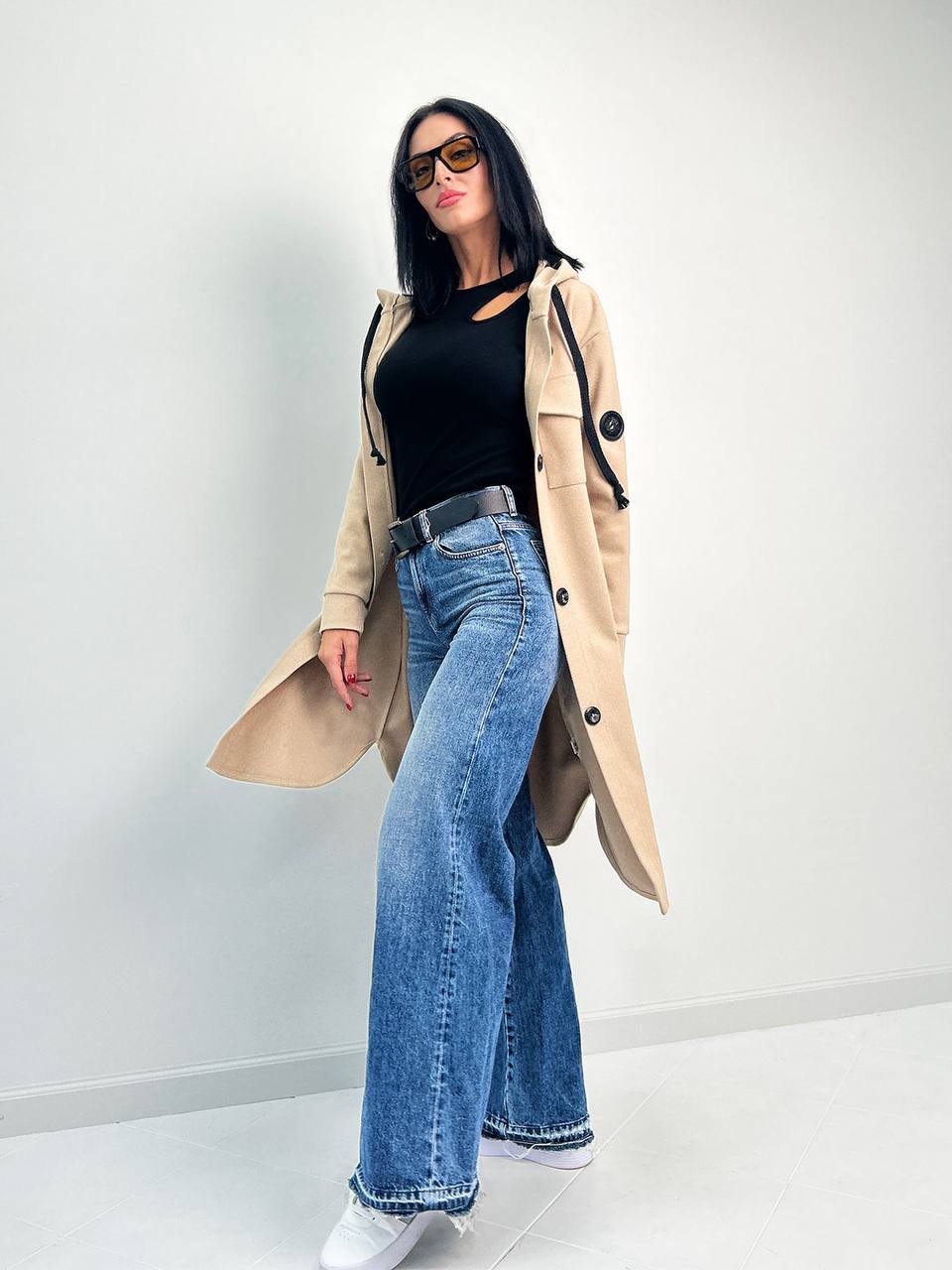 Кашеміровий кардіган з капюшоном "Dila"