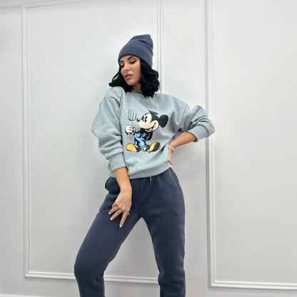 Двокольоровий спортивний костюм з шапкою "Minnie"