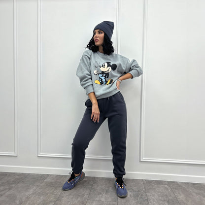 Двокольоровий спортивний костюм з шапкою "Minnie"