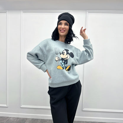 Двокольоровий спортивний костюм з шапкою "Minnie"