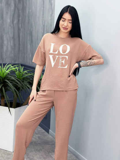 Костюм з широкими штанами "Love story"