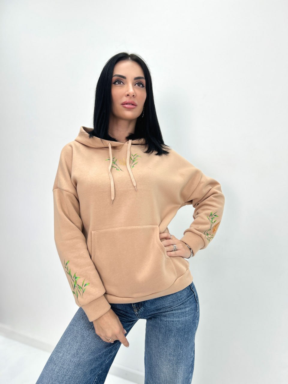 Худі з патріотичним принтом "Grass"