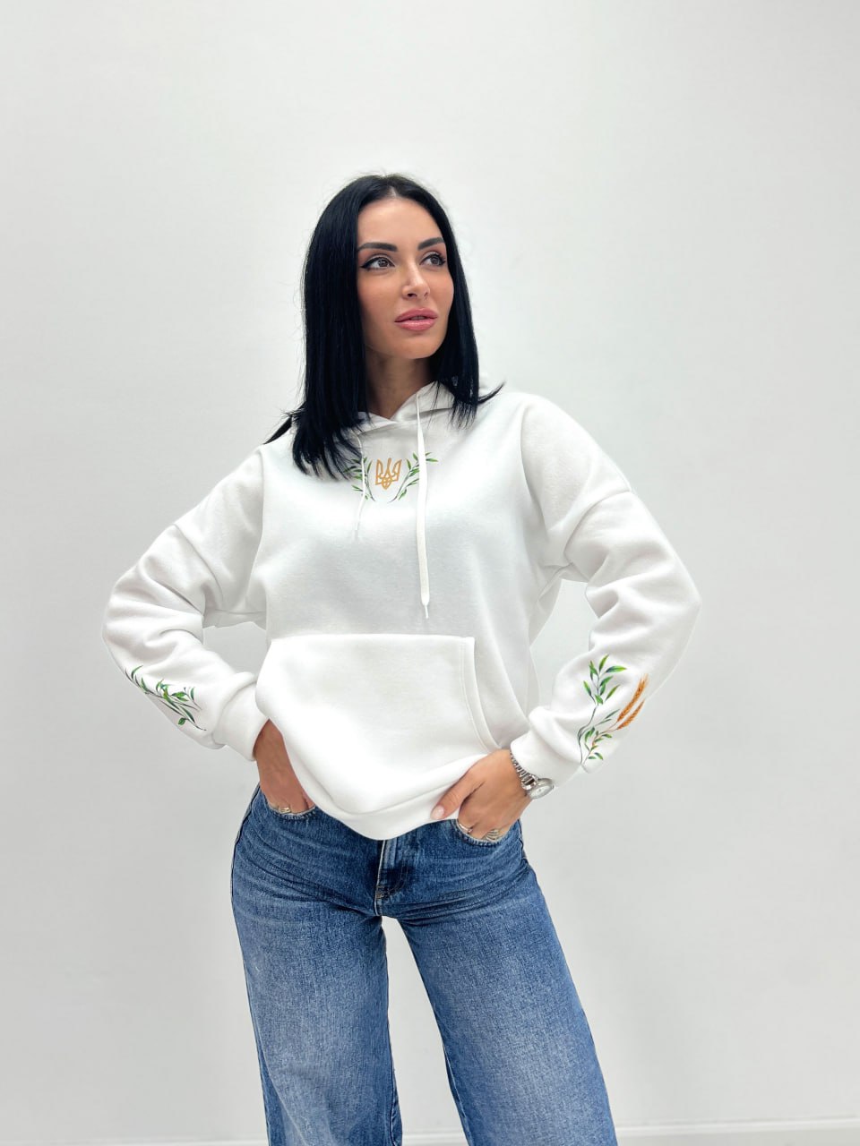 Худі з патріотичним принтом "Grass"