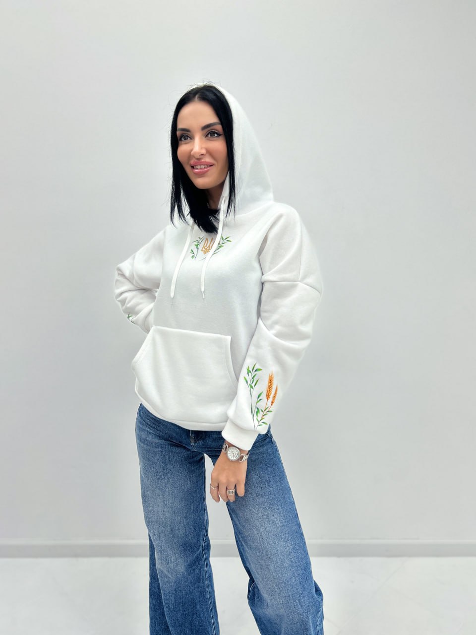 Худі з патріотичним принтом "Grass"