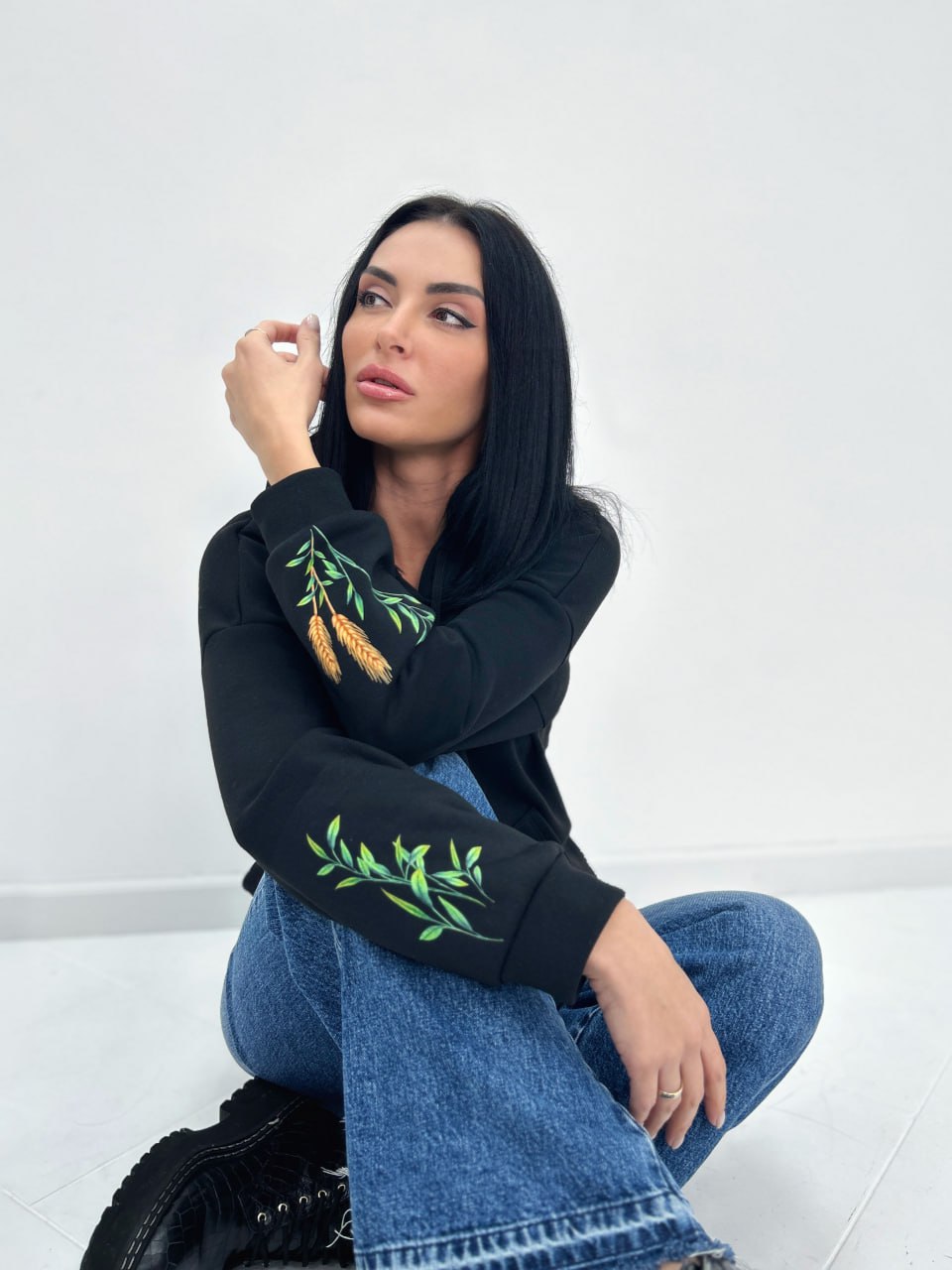 Худі з патріотичним принтом "Grass"