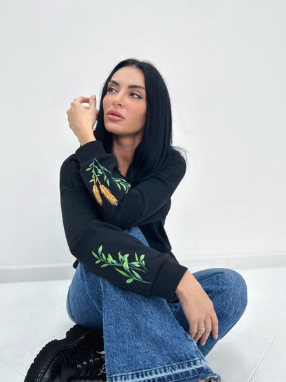 Худі з патріотичним принтом "Grass"