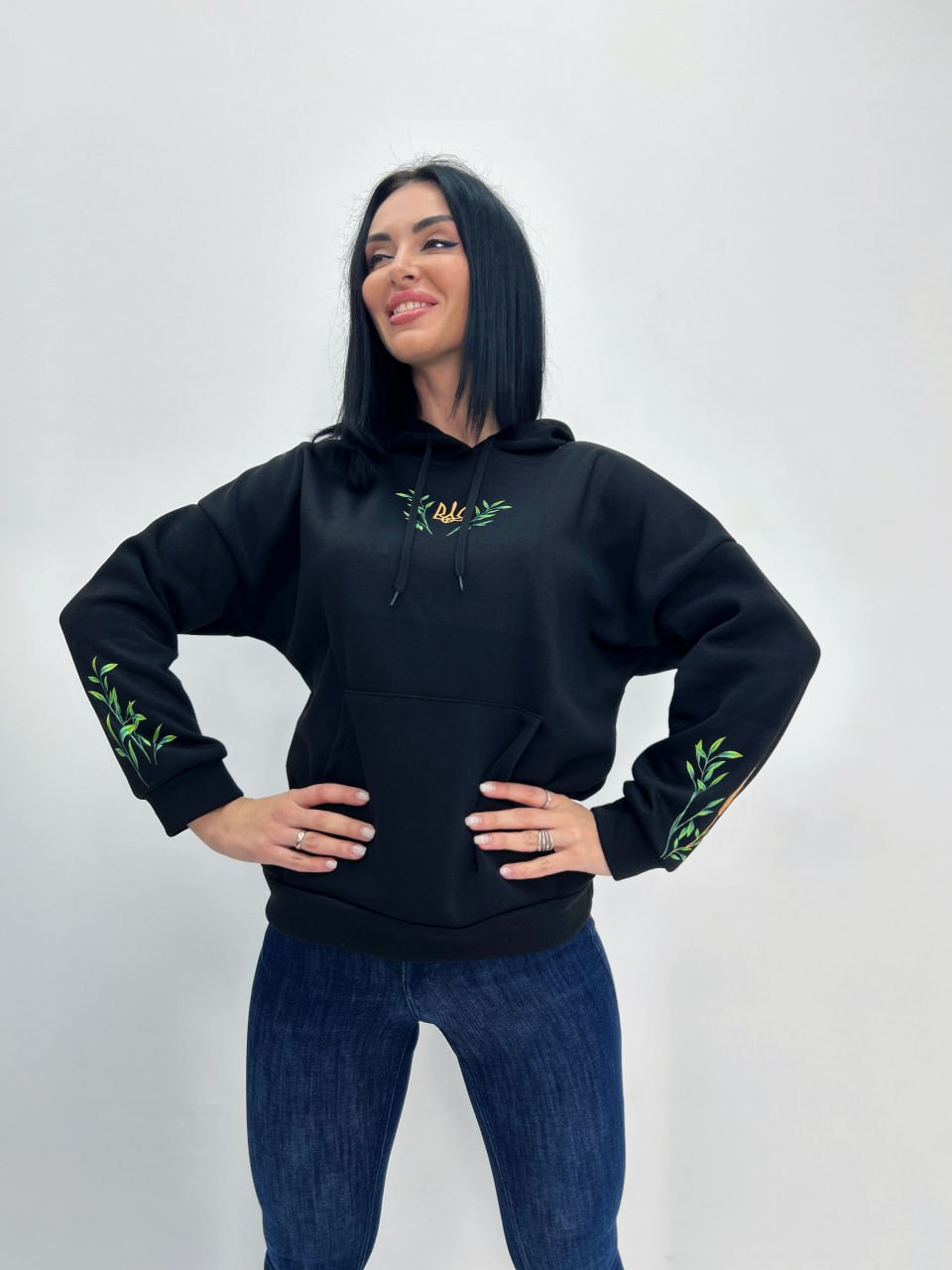 Худі з патріотичним принтом "Grass"