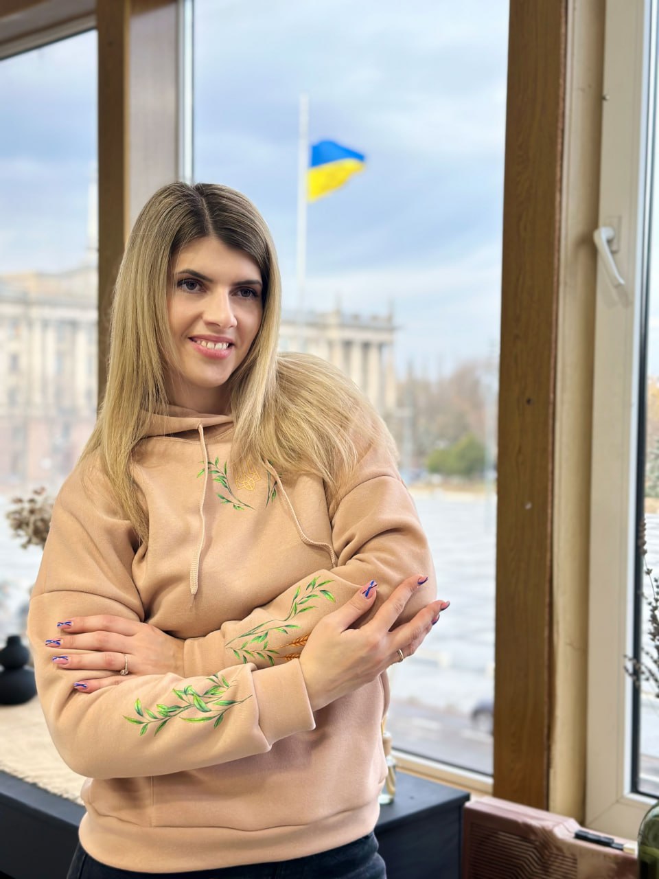 Худі з патріотичним принтом "Grass"