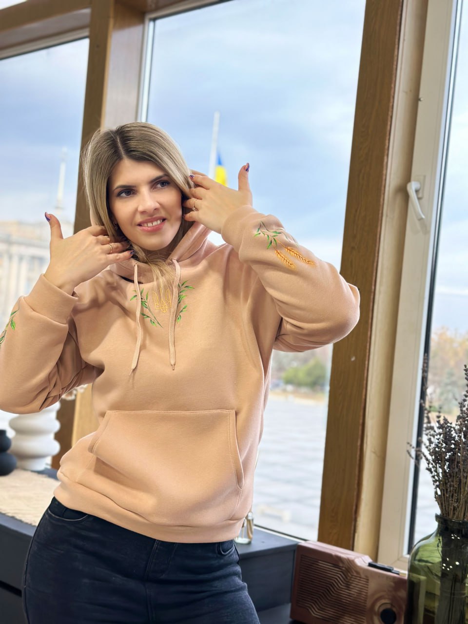 Худі з патріотичним принтом "Grass"