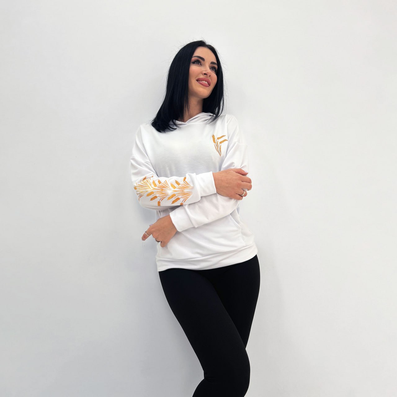 Демісезонний  худі з принтом "Seed"