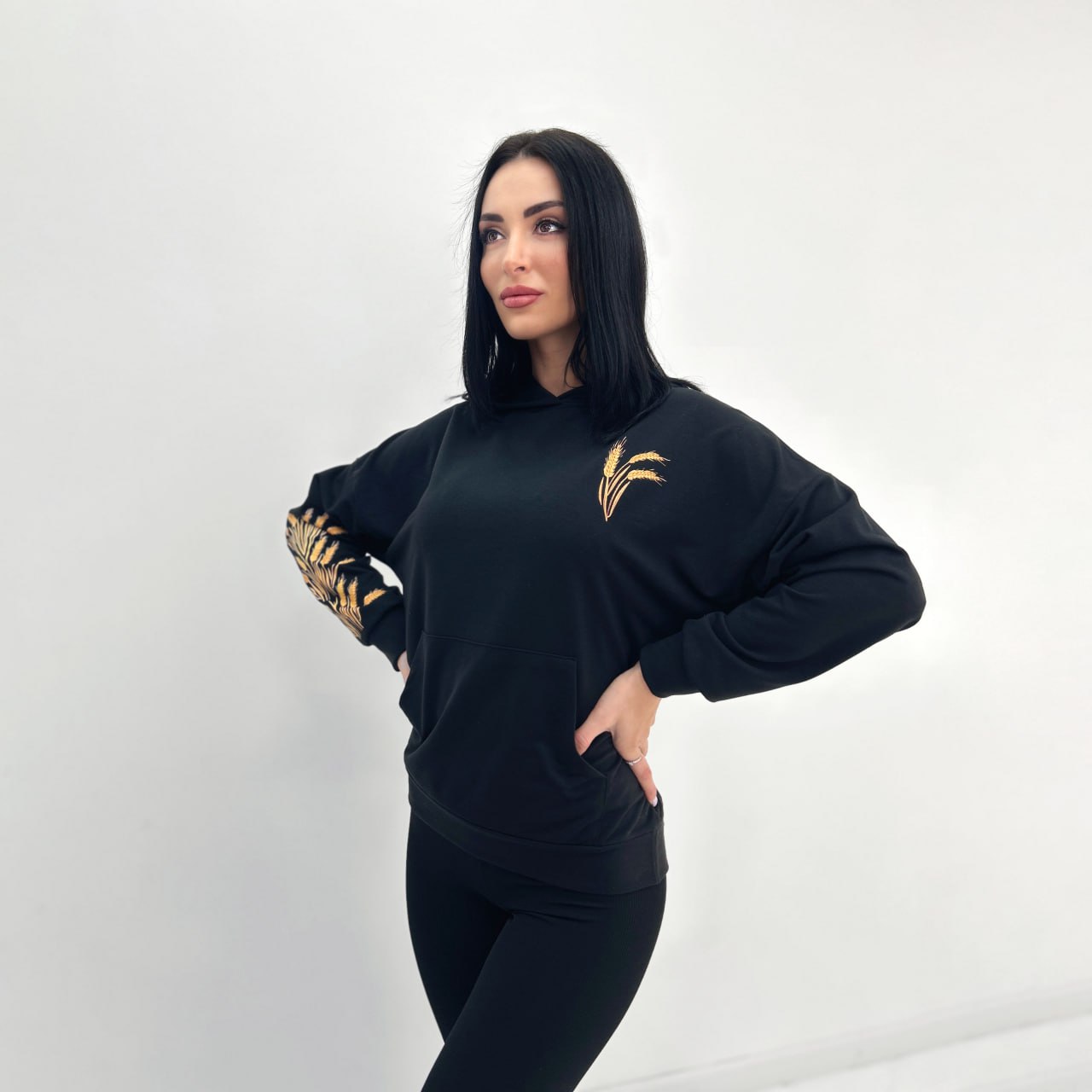 Демісезонний  худі з принтом "Seed"