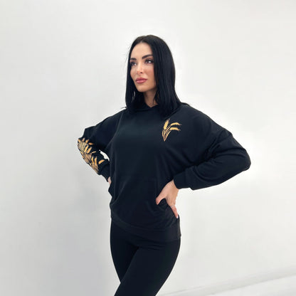 Демісезонний  худі з принтом "Seed"