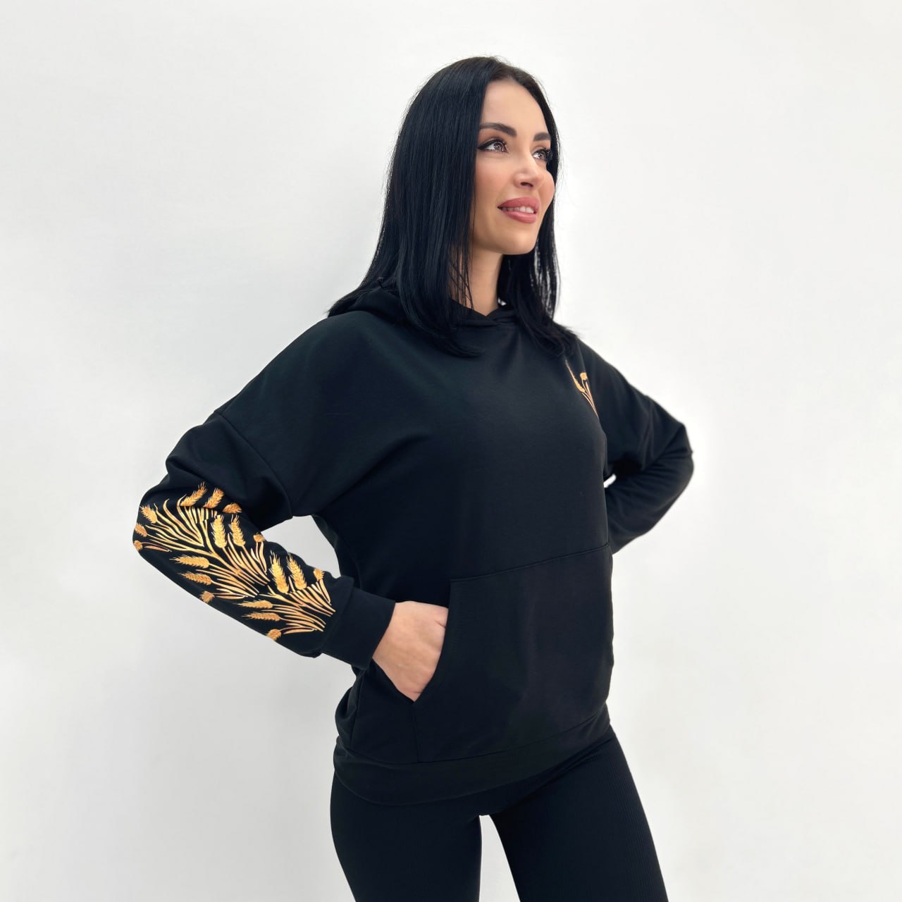 Демісезонний  худі з принтом "Seed"