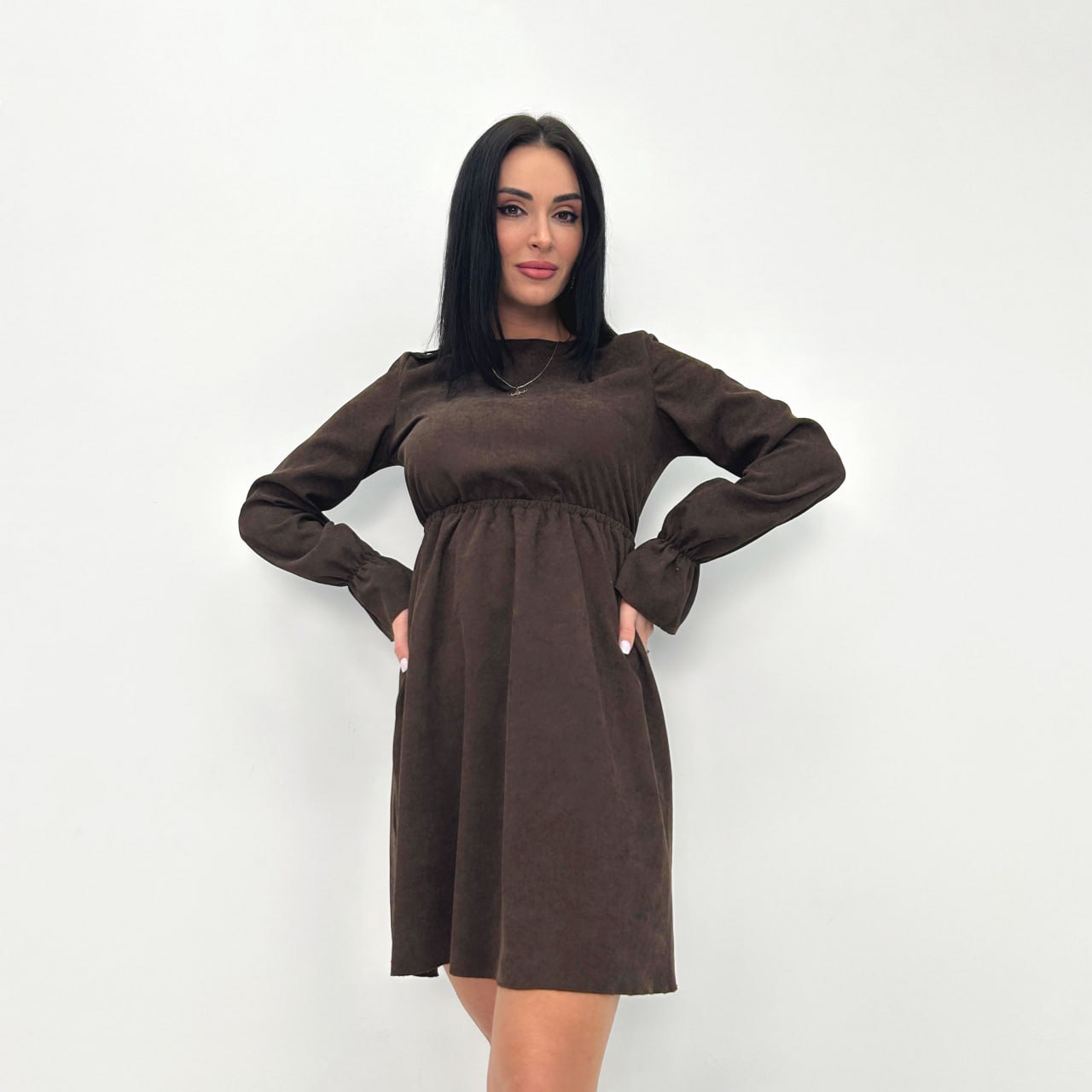 Вельветова сукня із завищеною талією "Wesley"