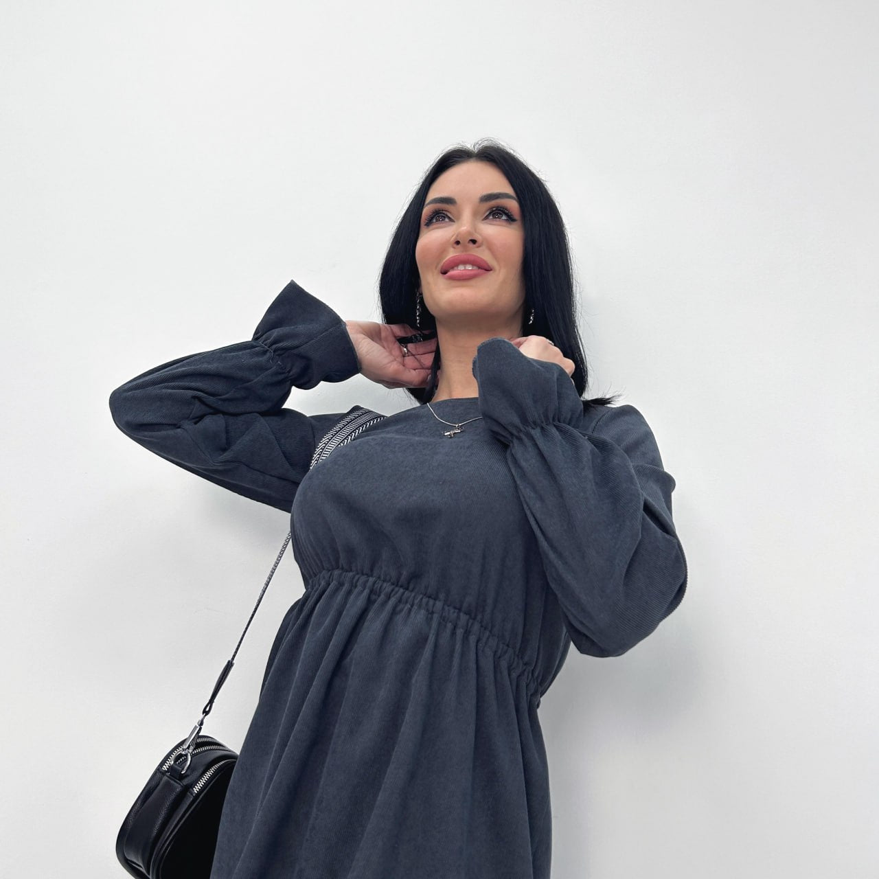 Вельветова сукня із завищеною талією "Wesley"