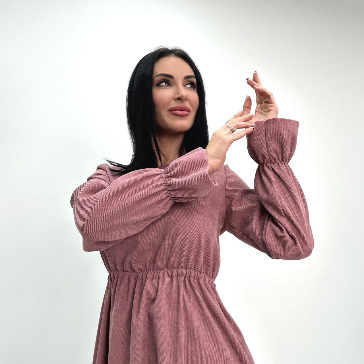 Вельветова сукня із завищеною талією "Wesley"