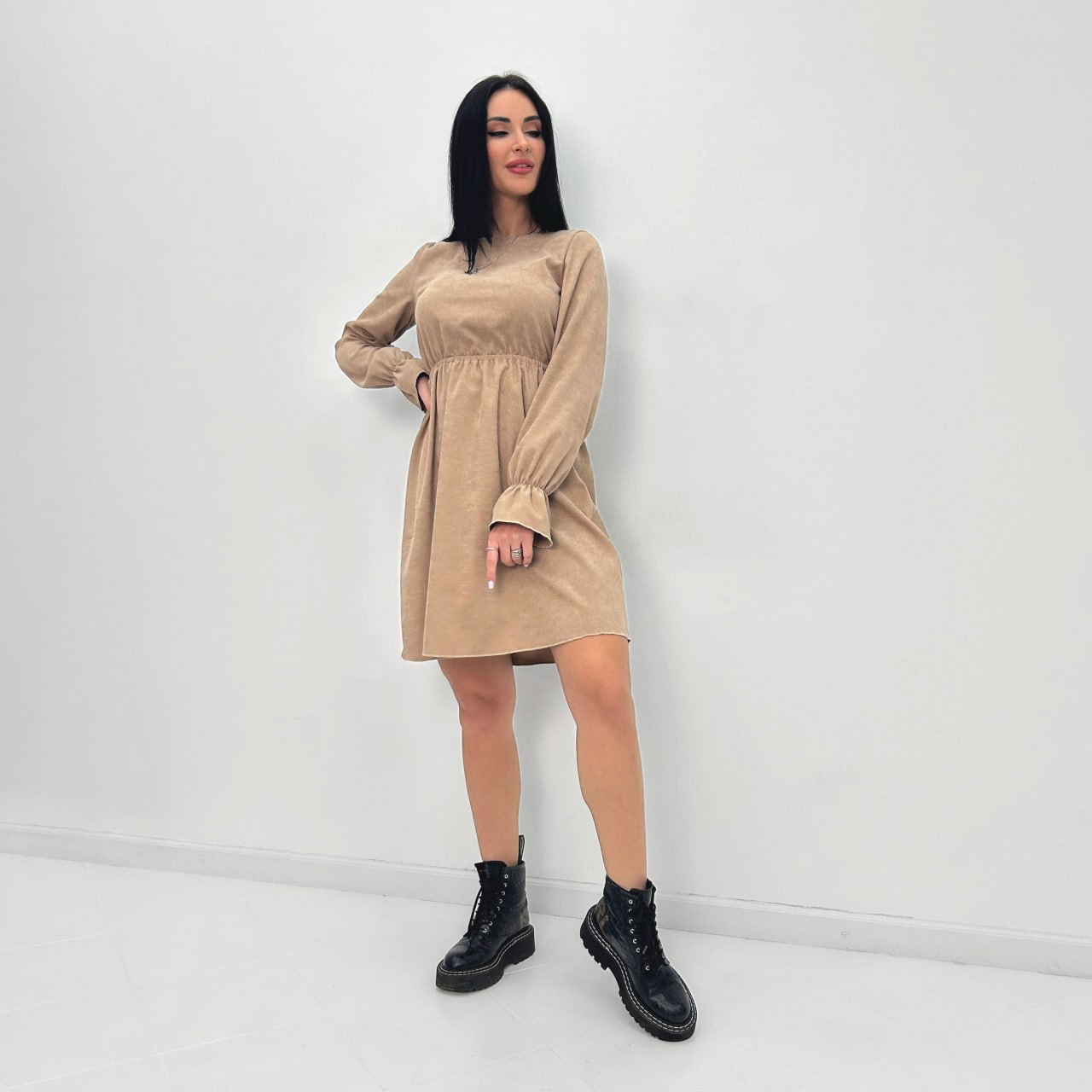 Вельветова сукня із завищеною талією "Wesley"