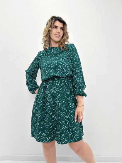 Сукня в горошок з довгим рукавом "Virginia"